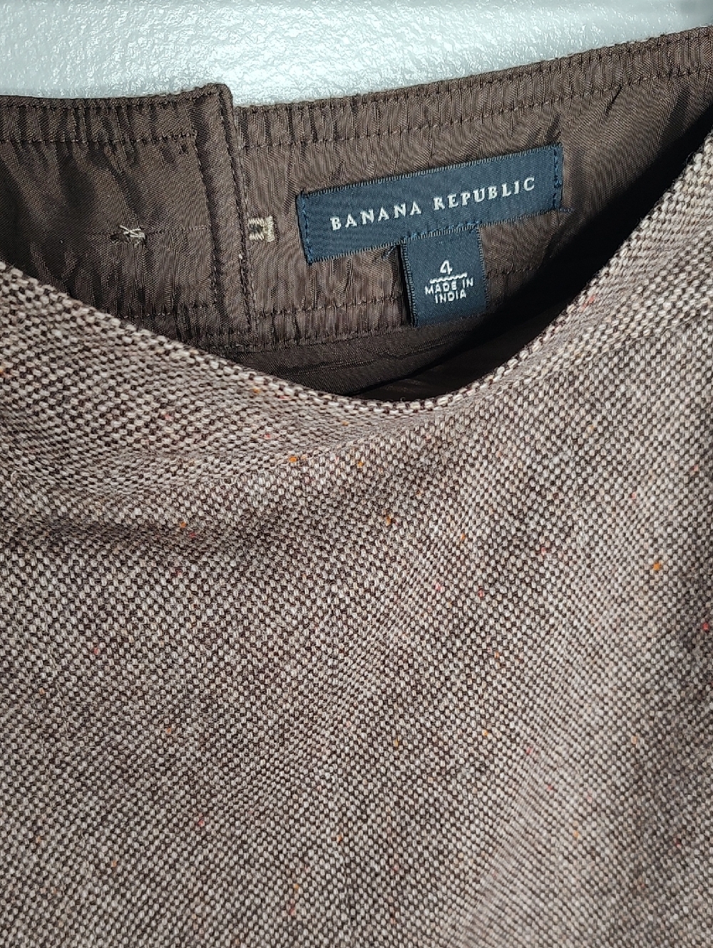Banana Republic Tweed A-Line Midi Brown Skirt Size 4 - Picture 3 of 7